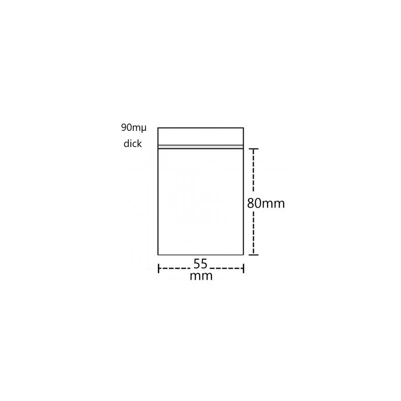 Kraftig Poser 55 X 80 X 0.09mm