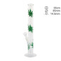 Glas Bong Cannabis Green 35cm