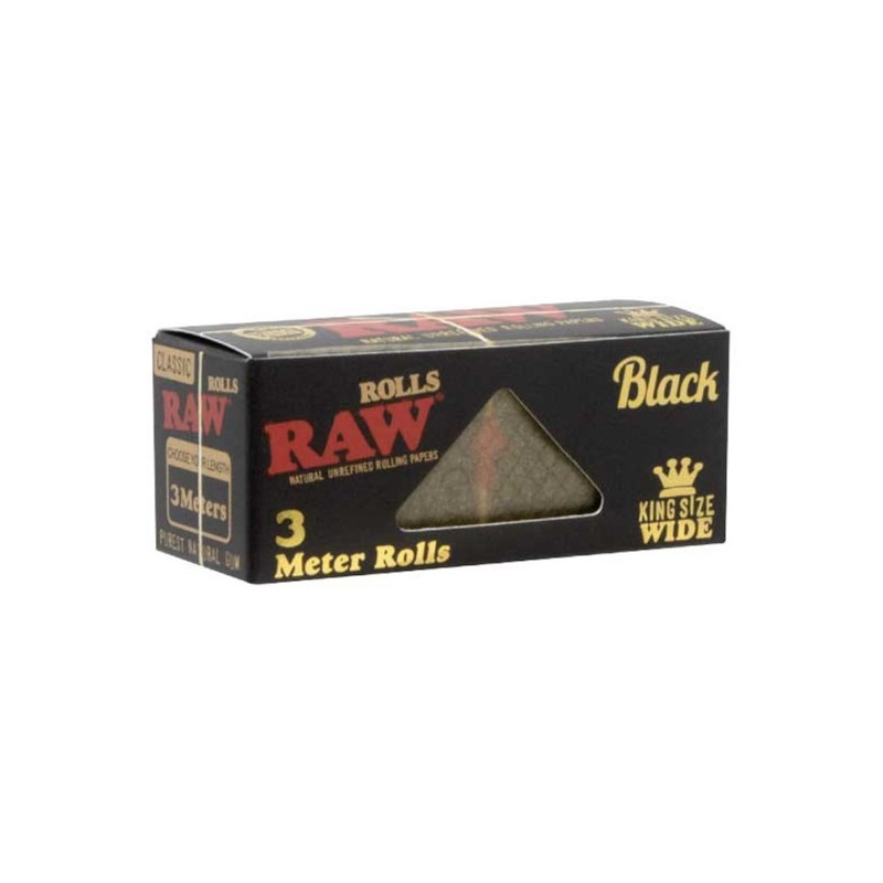 Raw Black Meter Papir Kingsize