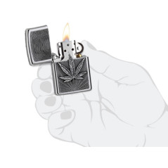 Zippo Lighter Cannabis 1