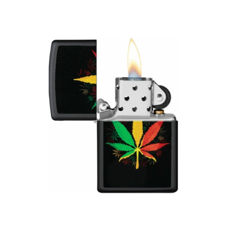 Zippo Lighter Rasta Cannabis