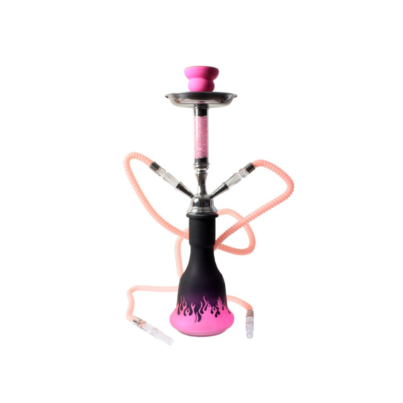 Vandpibe Flamme 50cm Pink