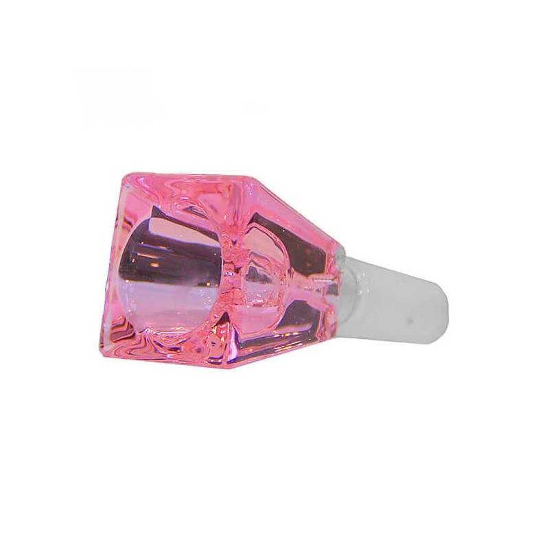 Glas Hoved Cube Pink 18,8mm