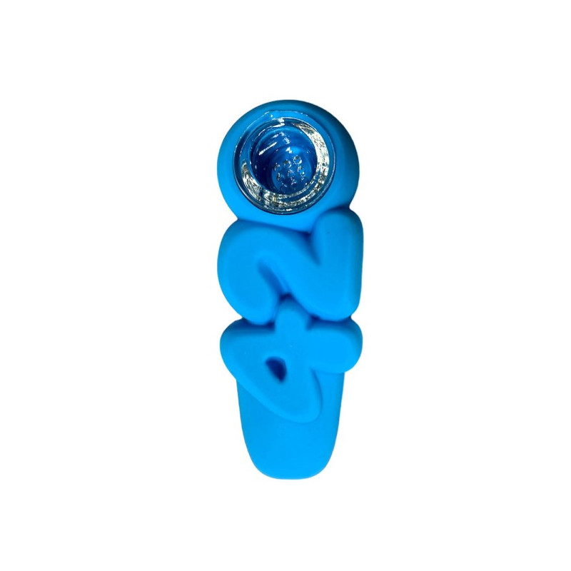 Silikone Pibe 420 Blå