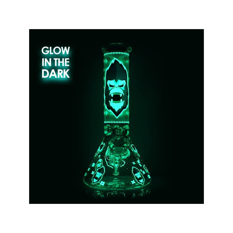 Gorilla Selvlysende Glas Bong 25cm