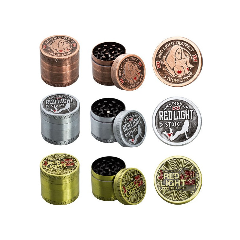 Grinder Red Light 4 Delt 40mm