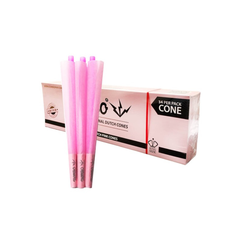 Jumbo Pink Cones Kingsize 34stk