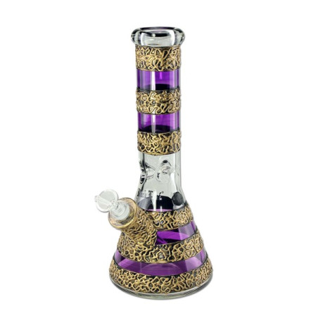 Black Leaf Glas Bong Steam Lilla 32cm