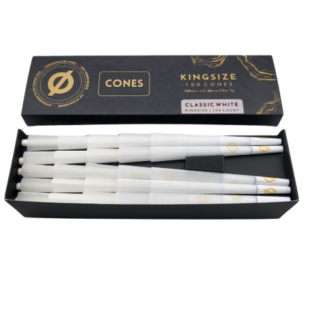 Ø Cones Hvid Kingsize 100stk
