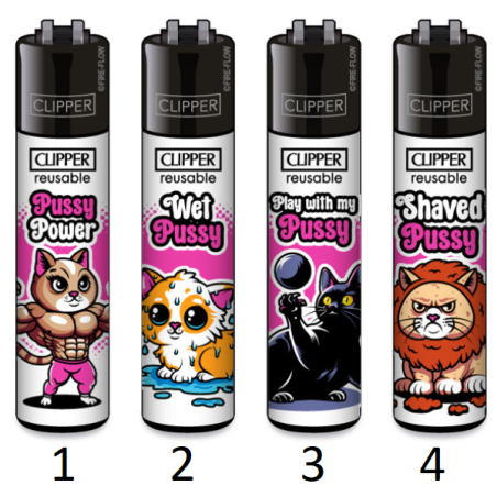 Classic Clipper Lighter Pussy Cat