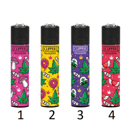Classic Clipper Lighter 420 Cannabis 2