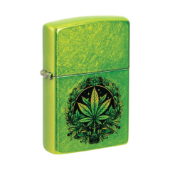 Zippo Lighter Green Leaf