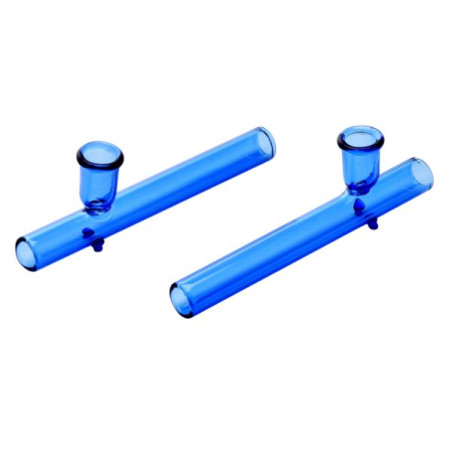 Blå Glaspibe Mini Tjubang 105mm