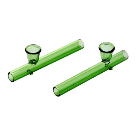 Grøn Glaspibe  Mini Tjubang 105mm