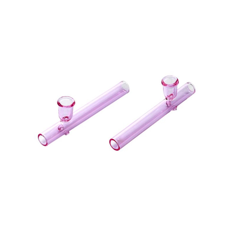 Lyserød Glaspibe Mini Tjubang 105mm