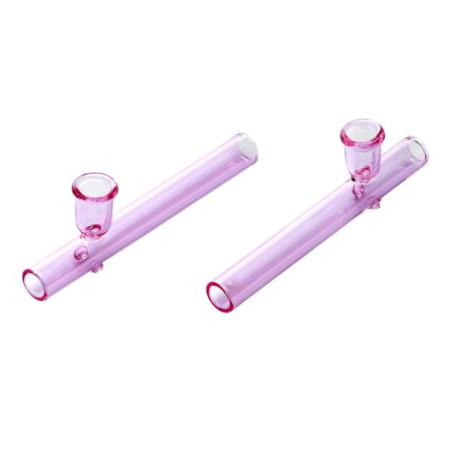 Lyserød Glaspibe Mini Tjubang 105mm