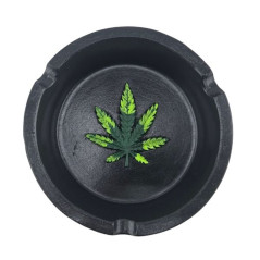 Sort Askebæger 3D Cannabis Leaf