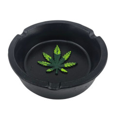 Sort Askebæger 3D Cannabis Leaf