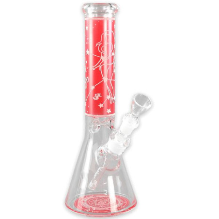 Zodiac Red – Glow in the Dark Glas Bong 35 cm