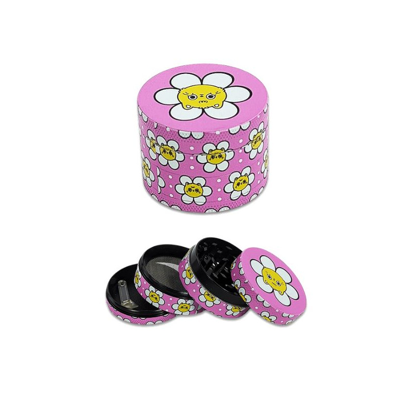 Pink Flower Grinder  4 delt  50mm