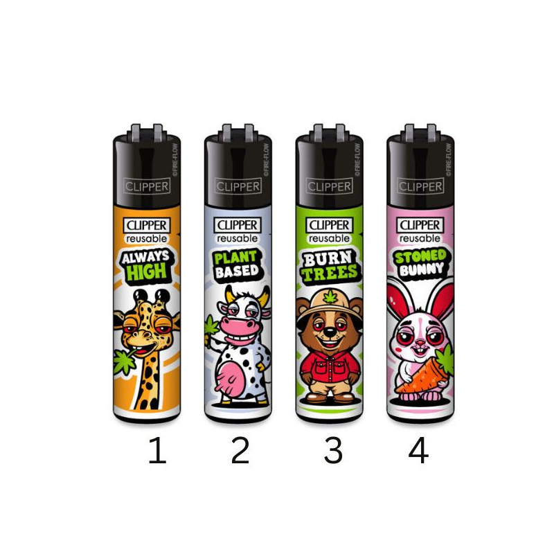 Classic Clipper Lighter Stoned Animals