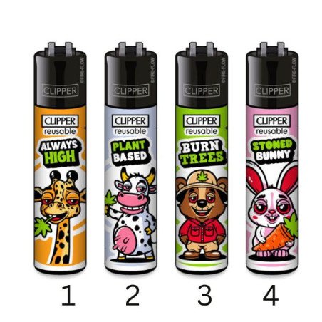 Classic Clipper Lighter Stoned Animals