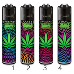 Classic Clipper Lighter Neon Leaf 2