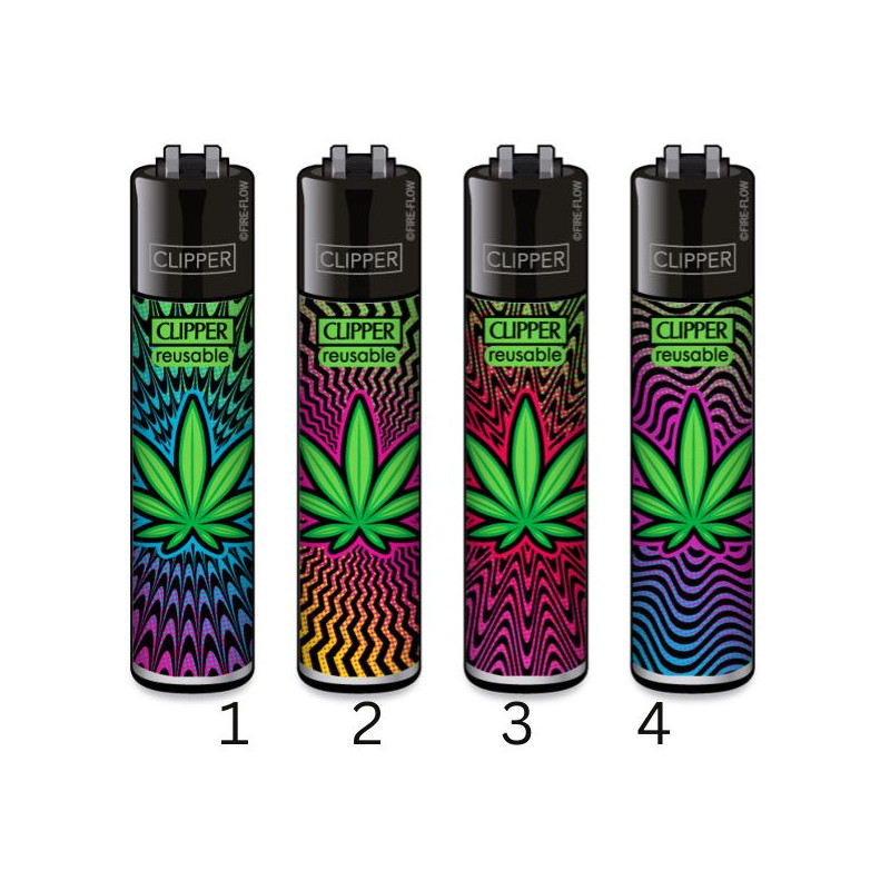 Classic Clipper Lighter Neon Leaf 2