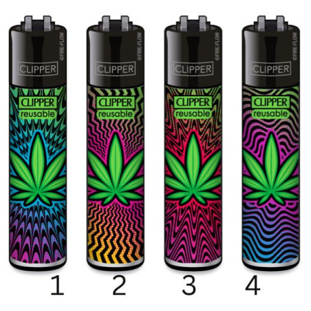 Classic Clipper Lighter Neon Leaf 2