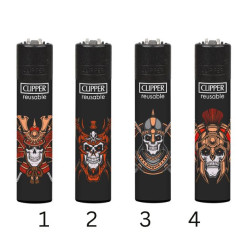 Classic Clipper Lighter Warrior Skull