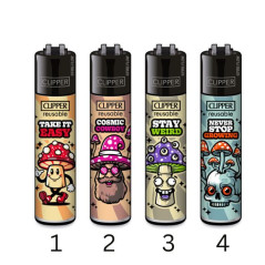 Classic Clipper Lighter Happy Mushroom
