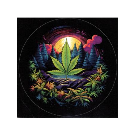 Klistermærke Grøn Cannabis
