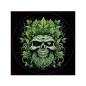 Klistermærke Grøn Kranie