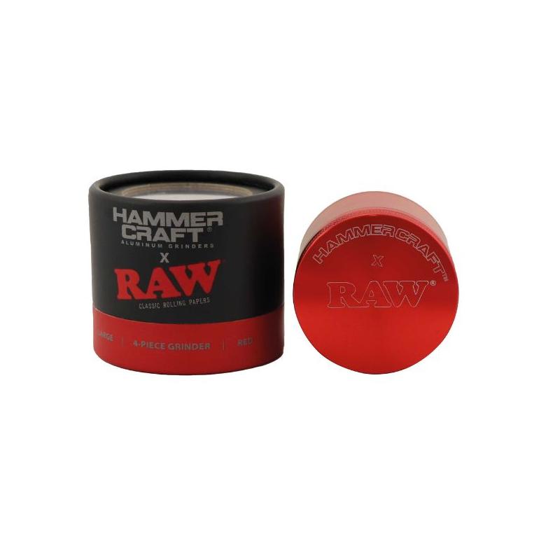 RAW x Hammercraft Grinder – Rød – 62 mm