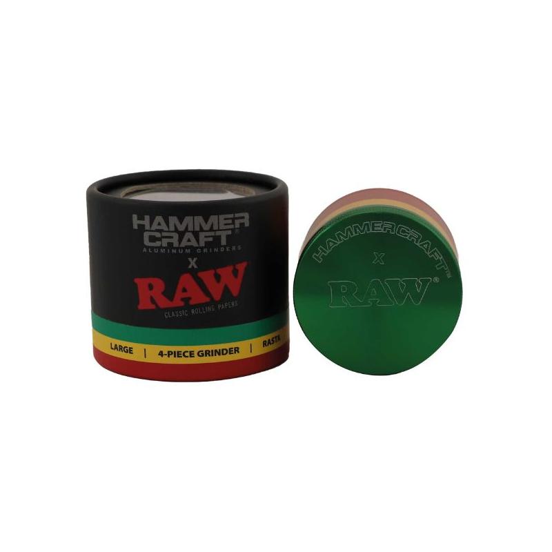 RAW x Hammercraft Grinder – Rasta – 62 mm