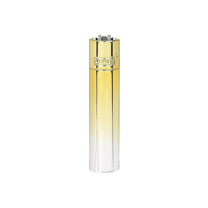 Metal Clipper Lighter Guld Hvid