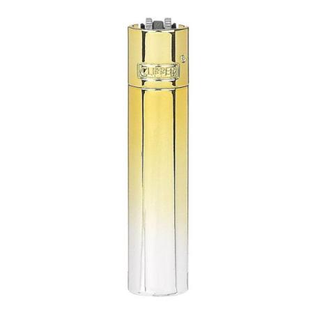 Metal Clipper Lighter Guld Hvid