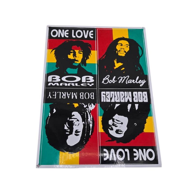 Bob Marley Stickers 4 Forskellige Motiver