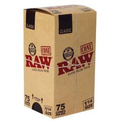RAW Classic 1¼ Cones – 75 stk. Box