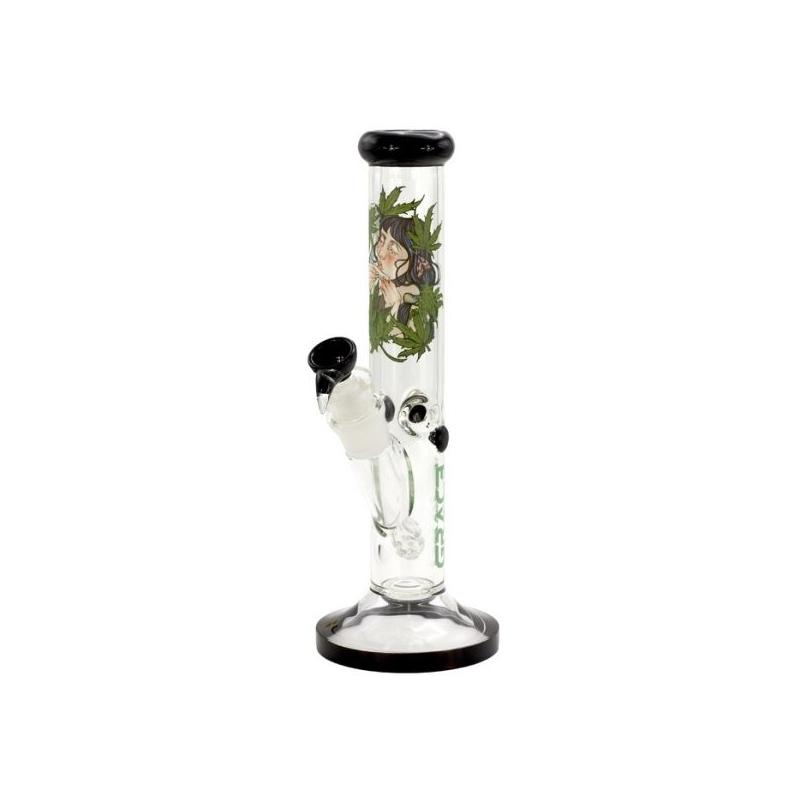 Grace Glas Leaf Goddess Straight Bong 36 cm