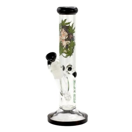 Grace Glas Leaf Goddess Straight Bong 36 cm