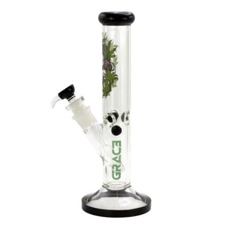 Grace Glas Leaf Goddess Straight Bong 36 cm