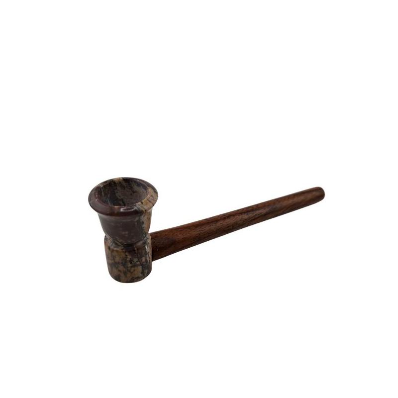 Klassisk 12 cm Pibe i Træ og Sten