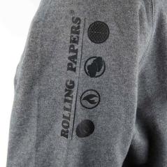 Rolling Papers Hoodie med Lynlås – Mørkegrå