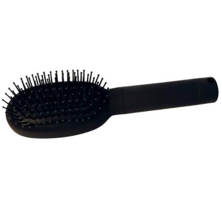 Sort Buddies Hairbrush Safe hårbørste i plast med skruelåg i enden af håndtaget