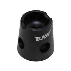 Sort RAW Magnetic Snuffer glødslukker i metal med RAW-logo, skålformet åbning i toppen