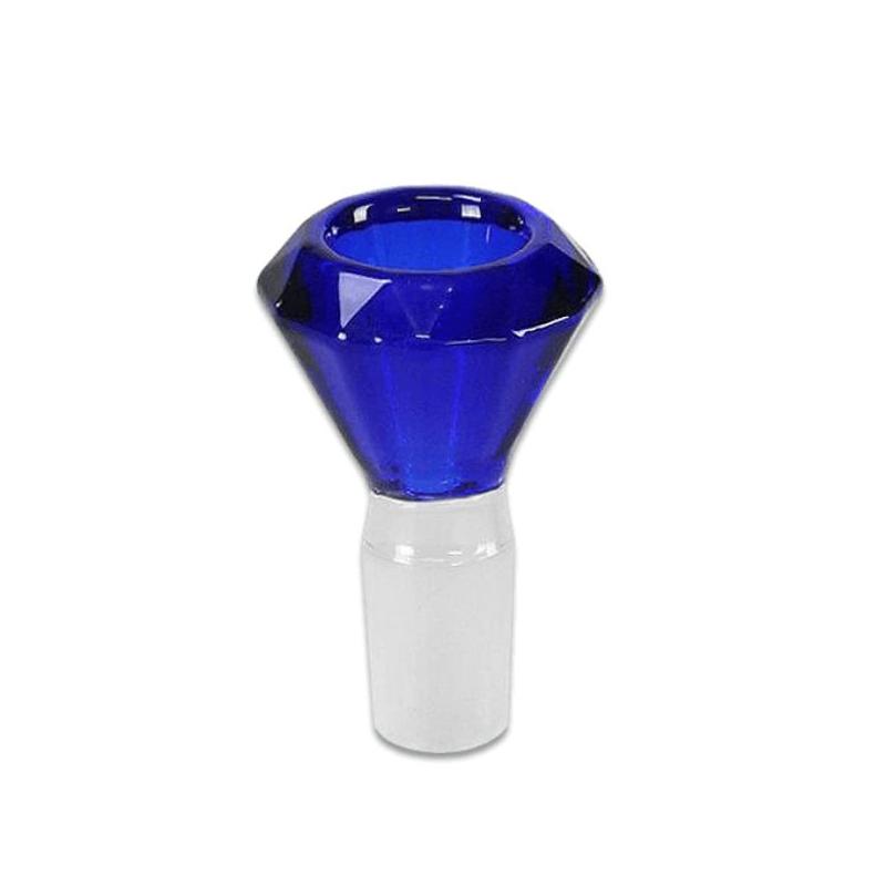 Diamantformet Glashoved 18.8mm Blå Diamantformet Glashoved 18.8mm Blå