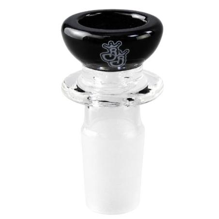 Sort og klart glasbonghoved fra Jelly Joker, model Lars, med 18,8 mm tilslutning