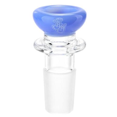 Blåt og klart glas bonghoved fra Jelly Joker med glasring under skålen – billede 2