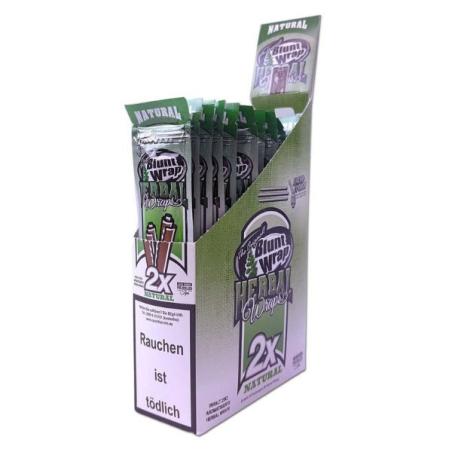 Herbal Blunt Wrap Natural urtebaserede blunt wraps i genlukkelig pose